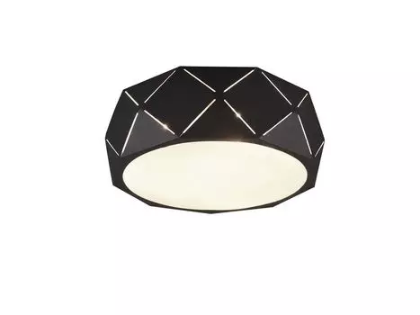 Trio Lights - Дизайнерский потолочный светильник I Потолочный светильник I Лампа I свет черный 40 см - KrisI 3 лампы I Гостиная I Спальня - круглая сталь - Подходит для светодиодов E27