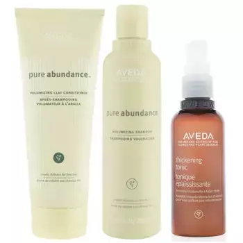 Трио шампуня, кондиционера и утолщающего тоника Pure Abundance. Aveda