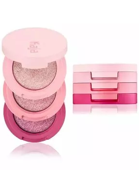 Трио теней для век Bento Bouncy Eyeshadow Kaja, цвет Rosewater