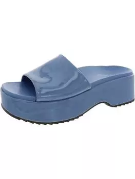 Trista женские туфли без застежек на блочном каблуке Vionic, цвет blue shadow tumbled leather