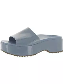 Trista женские туфли без застежек на блочном каблуке Vionic, цвет blue shadow patent synthetic