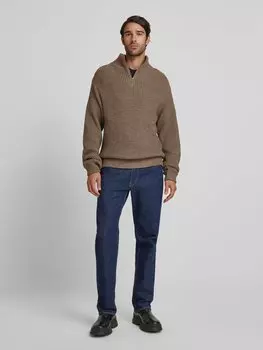 Тройер с ребристыми манжетами модель 'CRASHWAY' American Vintage, серо-коричневый