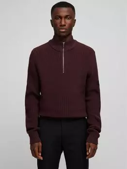 Тройер вязанный в рубчик Daniel Hechter, красный