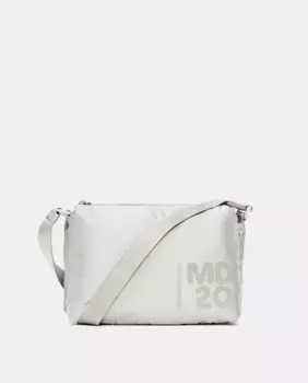 Тройная черная сумка через плечо Mandarina Duck, светло-серый