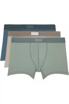 Тройная упаковка разноцветных хлопковых боксеров Skims длиной 3 дюйма Skims, мультиколор