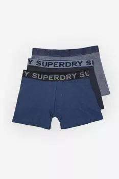 Тройной пакет боксеров Superdry, темно-синий
