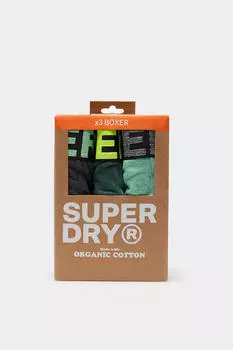 Тройной пакет боксеров Superdry, зеленый