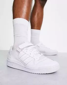 Тройные белые кроссовки adidas Originals Forum Low