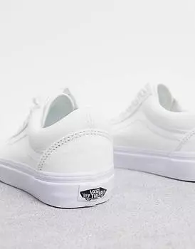 Тройные белые кроссовки Vans Classic Old Skool