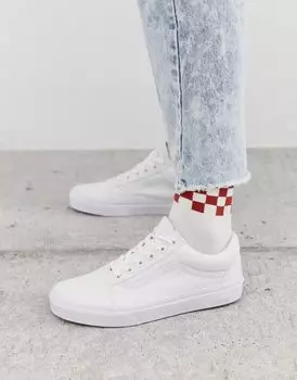 Тройные белые кроссовки Vans Classic Old Skool
