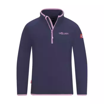 TROLLKIDS вязаный флисовый свитер "KIDS NORDLAND HALF ZIP", цвет Violet Blue/Wild Rose