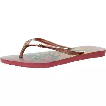 Тропические женские сандалии Slip On Flip-Flops Havaianas, цвет pink porcelain