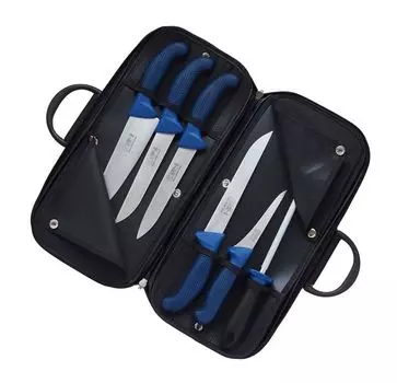 Трос с ножом мясника Profi Line 5 шт + петелька (синий) KDS