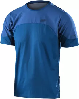 Troy Lee Designs Drift Solid Короткорукий велосипедный джерси, синий