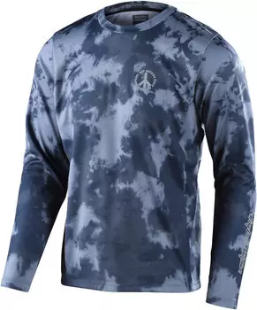 Troy Lee Designs Flowline Plot Длиннорулевый велосипедный трикотаж, черный/серый