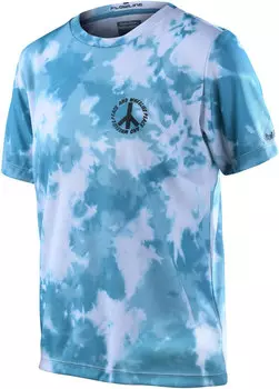 Джерси Troy Lee Designs Flowline Plot Молодежные для велосипеда, бирюзовые