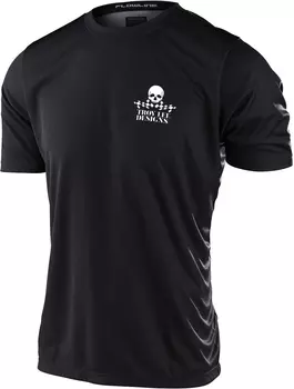 Troy Lee Designs Flowline Service Велосипедная футболка, черный/белый