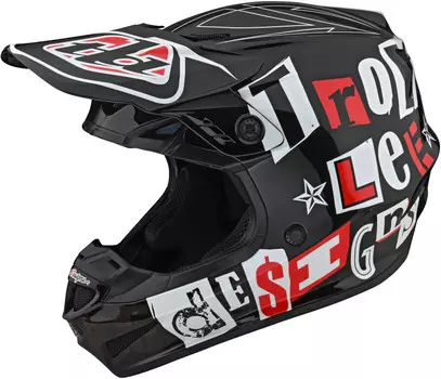 Troy Lee Designs GP Anarchy Шлем для мотокросса, черный/белый/красный