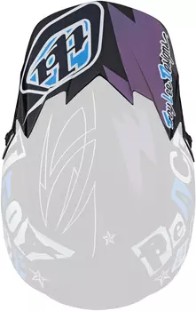 Пик Troy Lee Designs GP Anarchy для шлема, черно-бело-синий