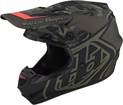 Шлем Troy Lee Designs GP Overload Camo для мотокросса, зеленый