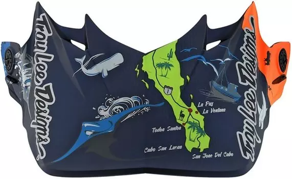 Troy Lee Designs SE4 Baja Orange CM Мотокросс шлем щит,