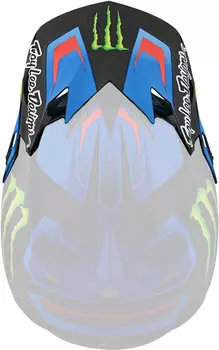Troy Lee Designs SE4 Flash Monster Пик шлема, синий/черный