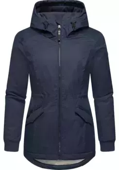 Тряпичная зимняя куртка "Dowey Warm" (1 шт.), с капюшоном, приятная мягкая женская куртка на зиму Ragwear, цвет морской волны