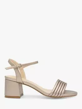 Трубчатые сандалии ilaria на среднем блочном каблуке Paradox London, цвет Pewter
