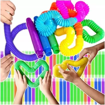 Трубки Сенсорные трубки Tubes Pop Set Xxxl 60 штук в подарок детям Inna marka