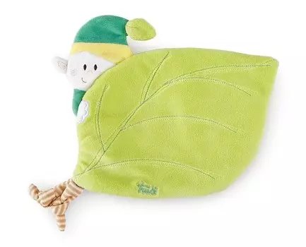 Trudi, Листик с эльфом, Нагреватель семян полбы, Baby Nature, зеленый, 25 см