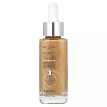 True Match, Nude, Гиалуроновая тонирующая сыворотка, оттенок среднего загара 5–6, 1 жидкая унция (30 мл) L'Oral