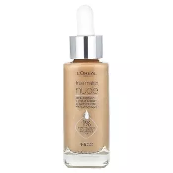 True Match, Nude, Тонирующая сыворотка с гиалуроновой кислотой, 4–5 Medium, 1 жидкая унция (30 мл) L'Oral