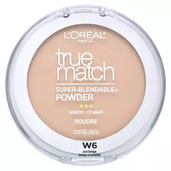 True Match, Суперрастворяемая пудра, W6 Sun Beige, 0,33 унции, 9,5 г L'Oral