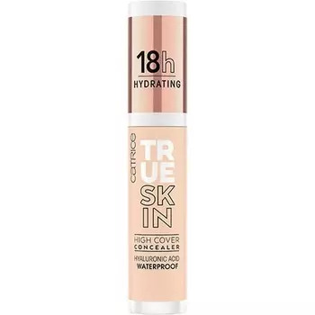 True Skin High Cover Concealer с гиалуроновой кислотой 4,5 мл 005 Теплая макадамия - водостойкая веганская формула, Catrice
