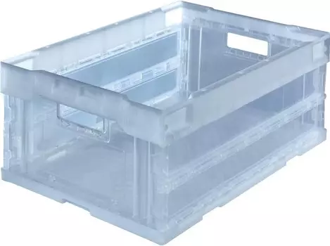 TRUSCO TR-S30TM Складной контейнер, 9,8 галлонов (30 л), прозрачный, ящик для хранения, Transparent