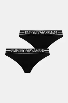 Трусики 2 шт Emporio Armani Underwear, черный