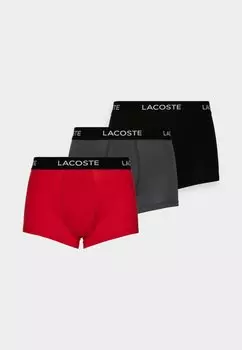 Трусики 3 PACK Lacoste, цвет black/grey/red