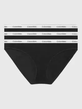 Трусики бикини Calvin Klein Modern Logo 3 шт, черный