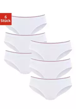 Трусики-бикини H.I.S (6 шт.), изготовлены из качественного эластичного хлопка, белый