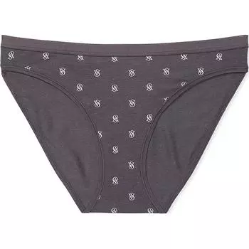Трусики-бикини из эластичного хлопка с логотипом Tornado, женские, 1 упаковка, серые Victoria's Secret, 1 Pack (Tornado Logos/Gray)