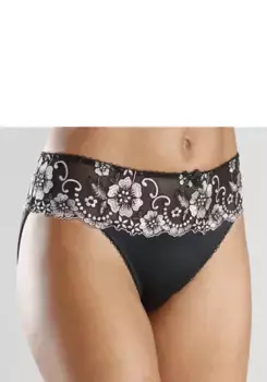 Трусики бикини LASCANA "Ванда" с кружевной вышивкой в цветочном стиле, розовый