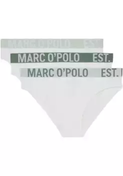 Трусики бикини Marc O'Polo (3 шт. в упаковке) с поясом с логотипом, белый