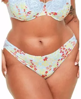 Трусики бикини Mathilda больших размеров Adore Me, синий