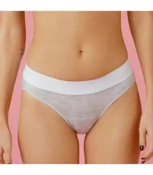 Трусики бикини менструальные, натуральный хлопок, серые, размер М, Gentle Day Gentle Day
