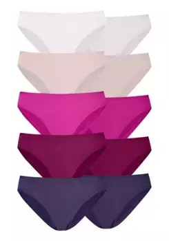 Трусики бикини Petite Fleur (10 шт.) из эластичного хлопка, цвет Beere