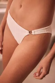 Трусики бикини Ripple с металлическими элементами Mint Velvet, белый