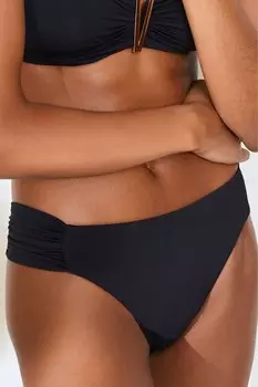 Трусики бикини с рюшами по бокам Mint Velvet, черный