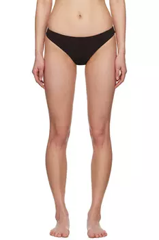 Трусики бикини с вышитым логотипом Jil Sander, цвет earth