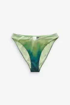 Трусики бикини с высоким вырезом и V-образным вырезом спереди Mint Velvet, зеленый
