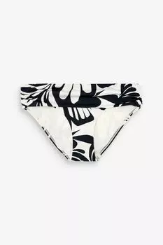 Трусики бикини с закатанным верхом Mint Velvet, синий